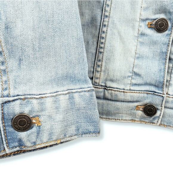 Garnet Hill Denim Jean Jacket XL 14 Organic Classic Preppy Americana Cowgirl - Picture 2 of 8